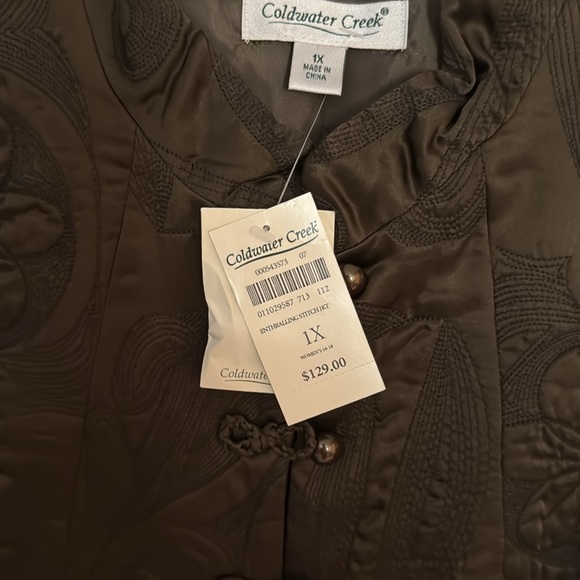 NWT Coldwater Creek Women's Dark Olive Jacket 1X - Picture 2 of 6